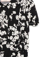 Tuta corta per bambina Elisabetta Franchi La Mia Bambina nero a fiori EFTA1040VI035 D062 ElISABETTA FRANCHI 