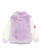 Giacca per bambina Stella McCartney Kids viola in pelliccia sintetica con cerniera TX2C67 Z0654 522 STELLA McCARTNEY KIDS 