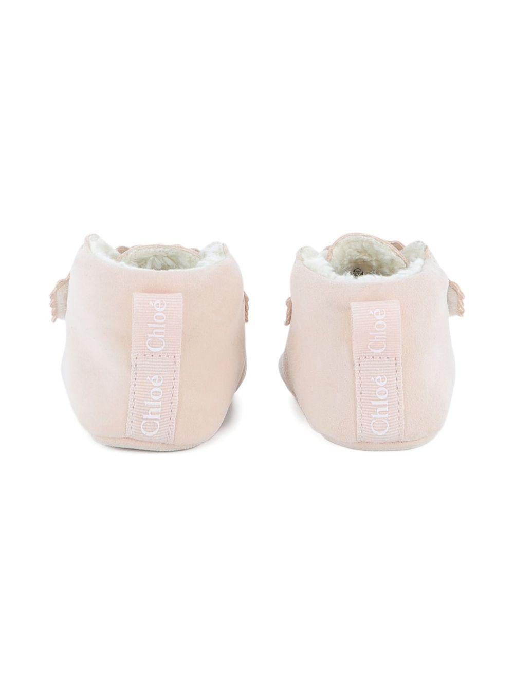 Scarpine per neonata Chloé Kids rosa con borso a smerlo C20762 244 CHLOE' KIDS 