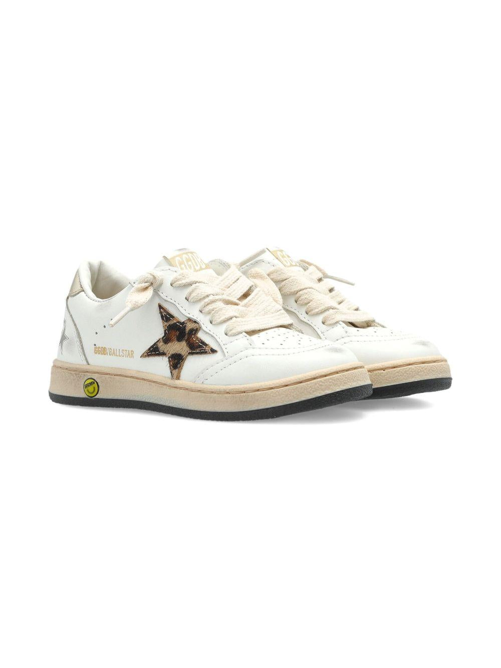 Sneakers Ballstar per bambino Golden Goose Kids bianche con applicazione a stella F00439F008047 12380 GOLDEN GOOSE KIDS 