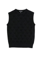 Gilet per bambino Emporio Armani Kids blu con orlo a coste EB001355 AF23415 UB118 EMPORIO ARMANI KIDS 