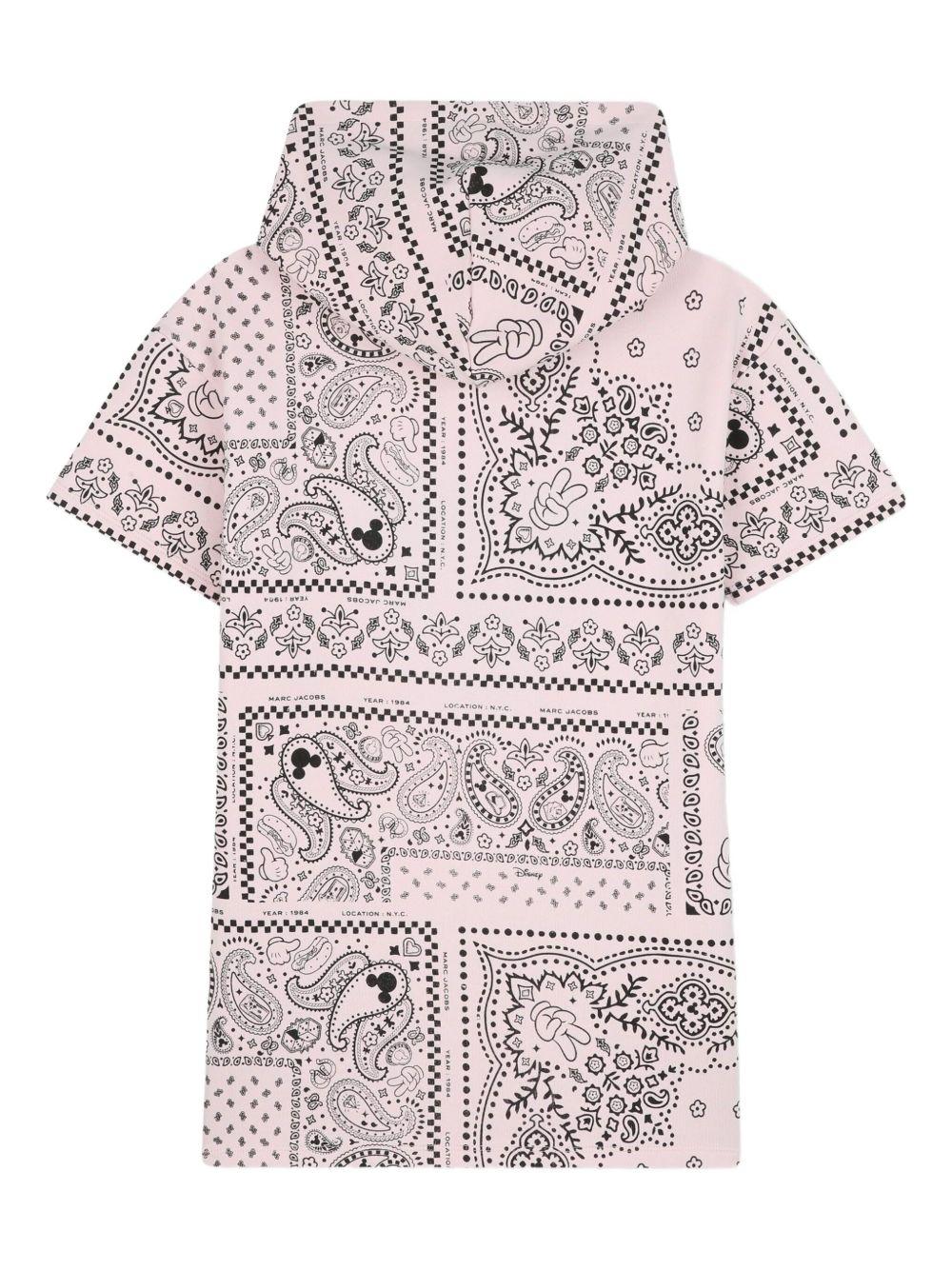 Abito per bambina Marc Jacobs x Discney Mickey Mouse rosa con stampa paisley W60613 475 THE MARC JACOBS KIDS 