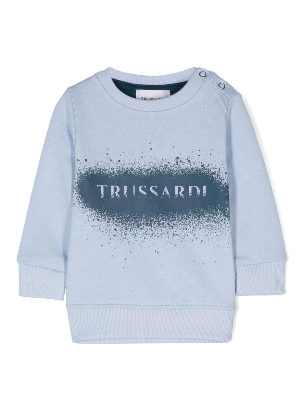 Felpa con stampa TIA24080FENB BLUE LIGHT TRUSSARDI JUNIOR 