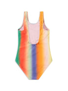 Costume intero per bambina multicolor Nika con design elasticizzato e stampa smiley 8S25P520 3791 MOLO 
