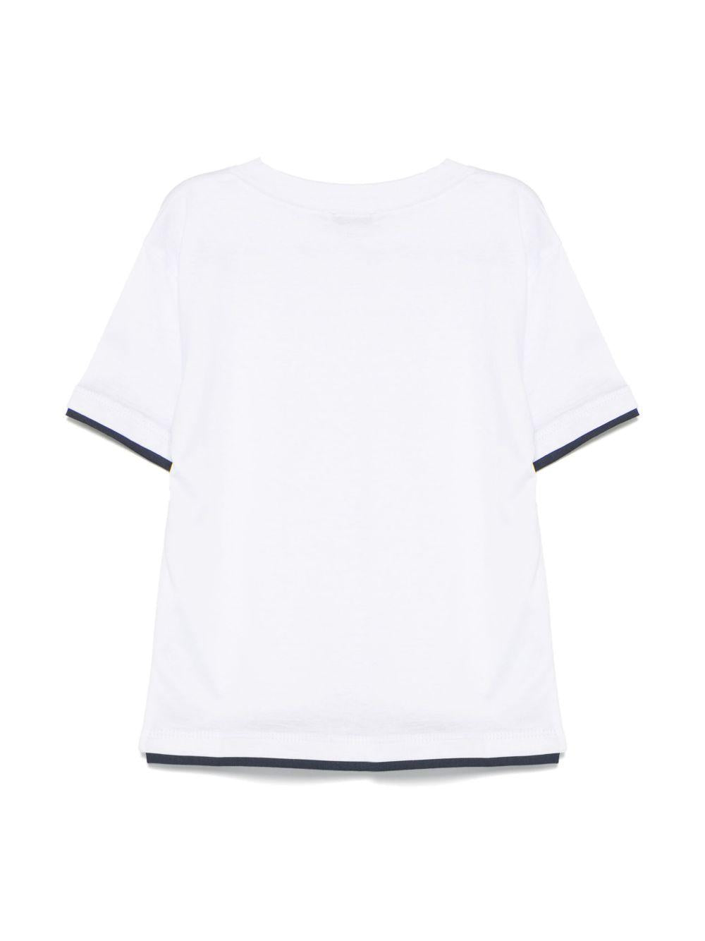 T-shirt per bambino Paolo Pecora Kids bianco con design a strati PP3912 B-BLU PAOLO PECORA KIDS 