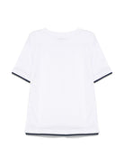 T-shirt per bambino Paolo Pecora Kids bianco con design a strati PP3912 B-BLU PAOLO PECORA KIDS 