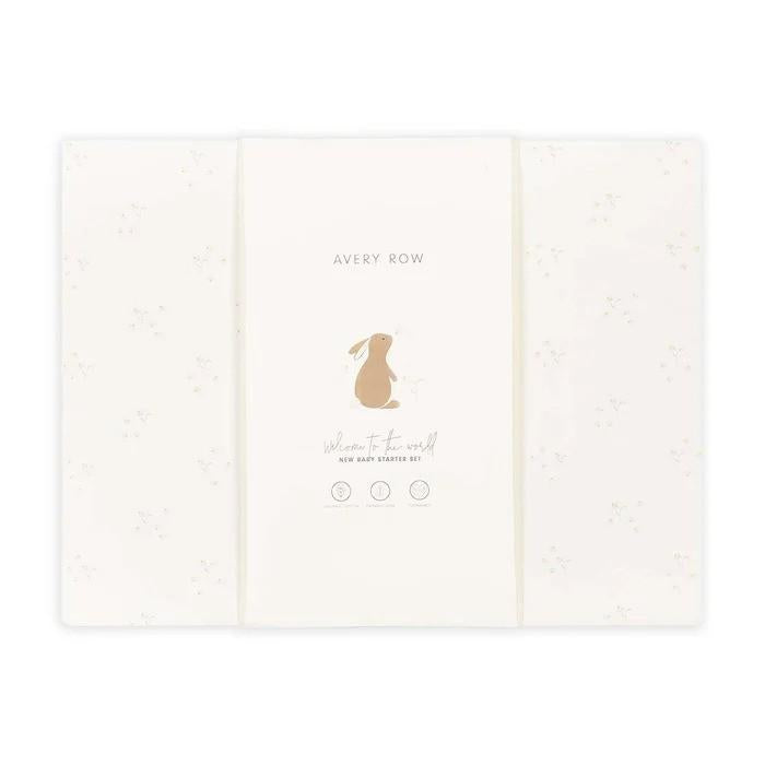 Set regalo per neonati Avery Row beige con stampa coniglietti GS3WCH MEADOW AVERY ROW 