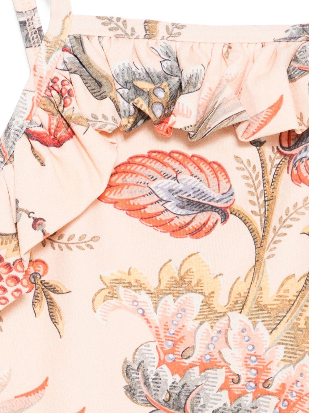 Costume da bagno per bambina ETRO KIDS beige con motivo floreale GYCA19 J0557 458MC ETRO KIDS 