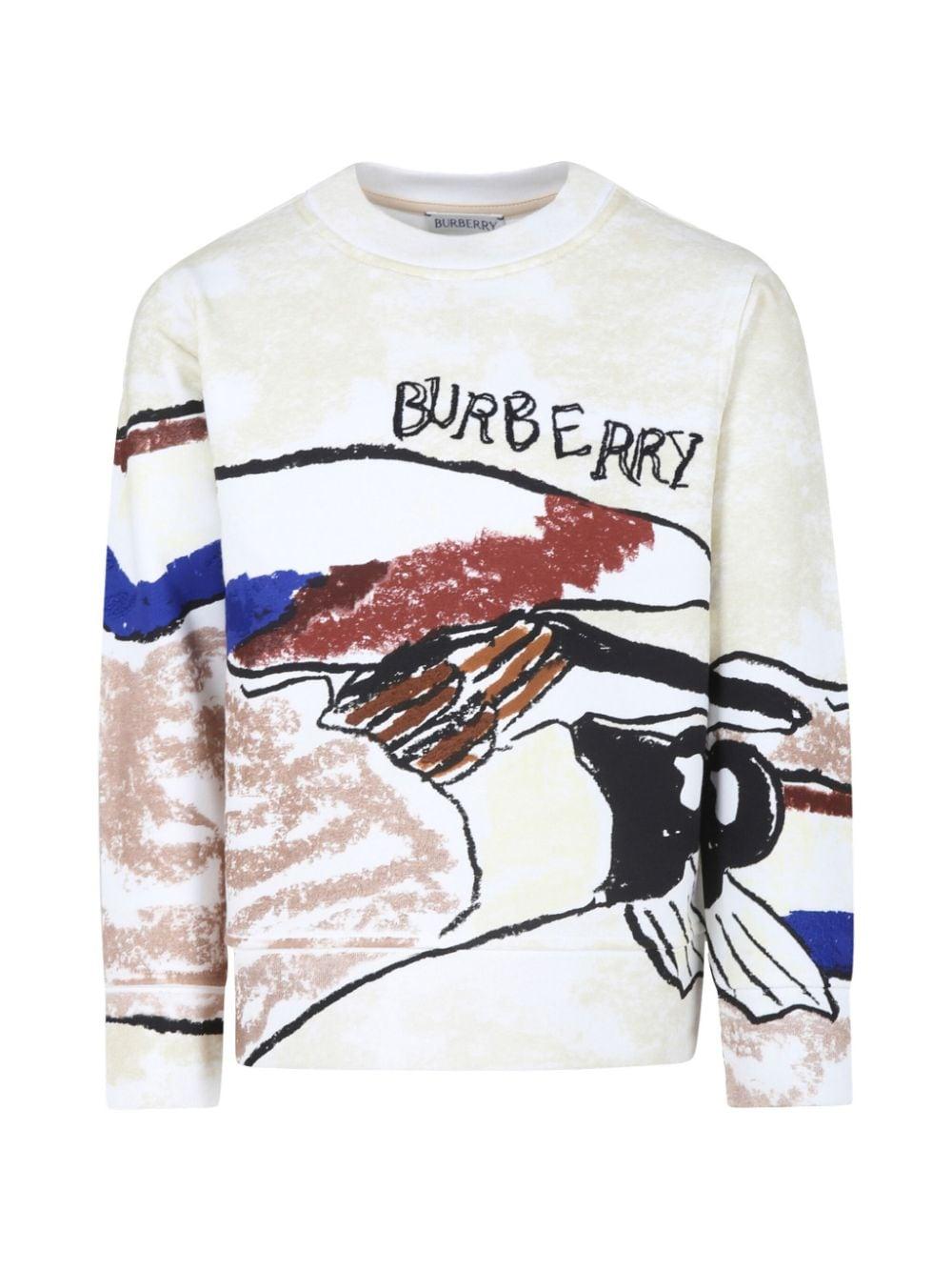T-shirt con stampa grafica per bambino Burberry Kids con girocollo 8089567 A1464 BURBERRY KIDS 