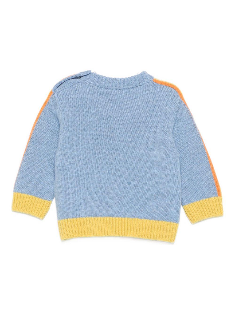 Maglione per neonato ETRO Kids azzurro con motivo Pegaso ricamato GX9500 Z2498 638 ETRO KIDS 