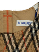T-shirt per bambina Burberry Kids marrone a quadri con ruches 8100073 B9368 BURBERRY KIDS 