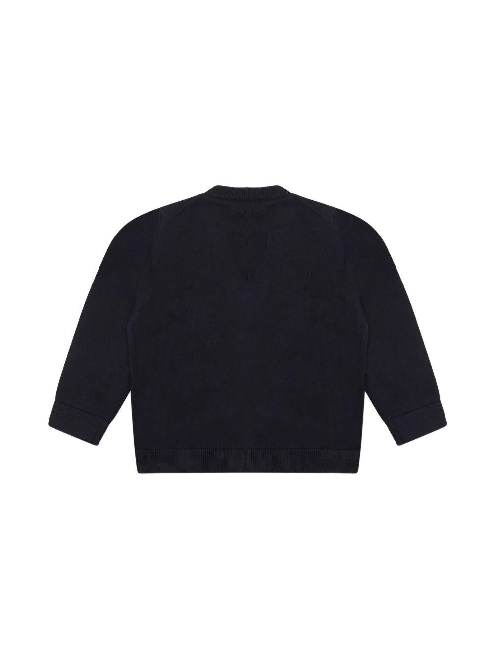 Cardigan per neonato Emporio Armani Kids blu navy con applicazione EB000446 AF15211 UB118 EMPORIO ARMANI KIDS 