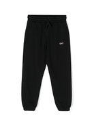 Pantaloni sportivi con stampa per bambina Off-White Kids nero con stampa con logo davanti OGCH001F24FLE001 103C OFF WHITE KIDS 