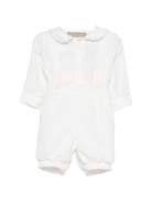 Set camicia e shorts per neonata La Stupenderia bianca con colletto smerlato 1TBCT33 V09AZZ LA STUPENDERIA 