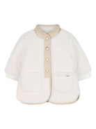 Giubbino per neonata Chloé Kids bianca con chiusura frontale con bottoni a pressione C20728 117 CHLOE' KIDS 