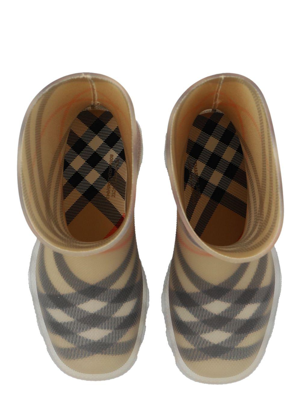 Stivaletti Marsh Check per bambina Burberry Kids beige con caratteristico motivo a quadri 8089242 B9368 BURBERRY KIDS 