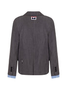 Blazer per bambina MSGM Kids grigio monopetto S6MSJGJK020 102 MSGM KIDS 