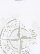 T-shirt con stampa per bambino Stone Island Junior bianco con girocollo K1S162100010S0128 V0001 STONE ISLAND JUNIOR 