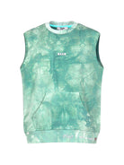 Top per bambina MSGM Kids verde con fantasia tie dye S6MSJBSW244 089 MSGM KIDS 