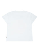 T-shirt per neonato Molo bianco con stampa gatto 6S25A204 3914 MOLO 