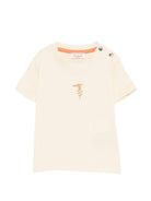T-shirt per neonato Trussardi Junior beige con logo sul davanti TIP26048TS BEIGE N.E. TRUSSARDI JUNIOR 
