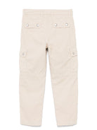 Pantaloni per bambino Brunello Cucinelli Kids beige a coste con tasche laterali B279DP102 C6233 BRUNELLO CUCINELLI KIDS 