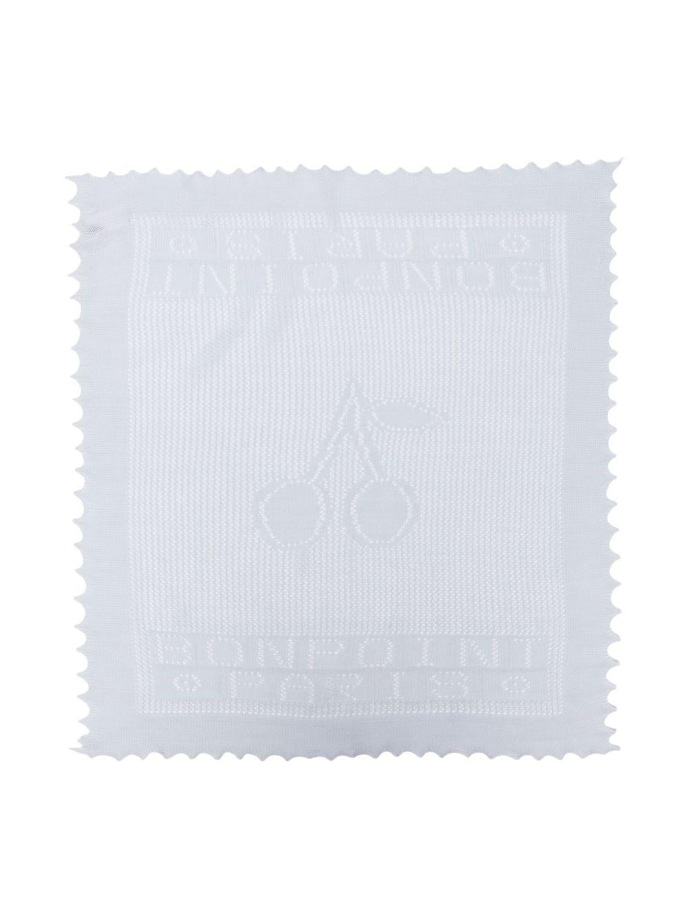 Set coperta bavaglini e biberon Bonpoint azzurro con applicazione con logo PERYKID00005 010 BONPOINT 