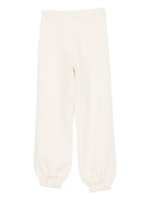 Pantaloni per bambina Pinko Kids bianchi con logo in rilievo KFPA036CFL084 B000 PINKO KIDS 