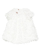 Abito per neonata La Stupenderia bianco con trama a petalo 1CJAB34 X30 LA STUPENDERIA 