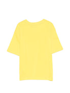 T-shirt per bambini Moschino Kids gialla con logo sul davanti HUM05QLAA24 50577 MOSCHINO KIDS 