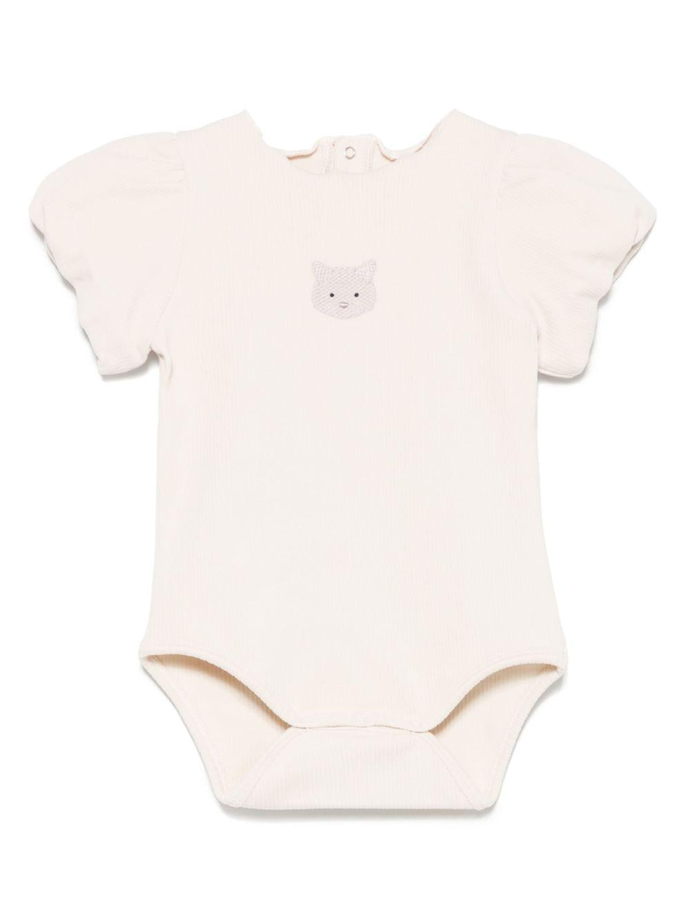 Body per neonata Donsje Nowie beige con motivo con ricamo 3032703 00003 DONSJE 