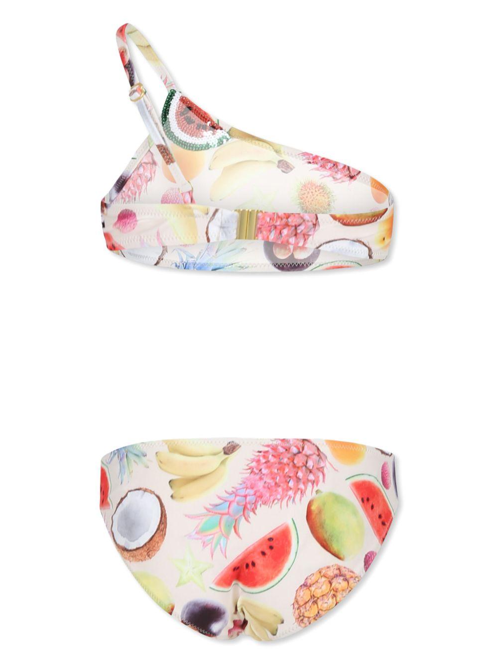 Bikini per bambina Molo bianco con motivo frutta 8S25P114 9237 MOLO 