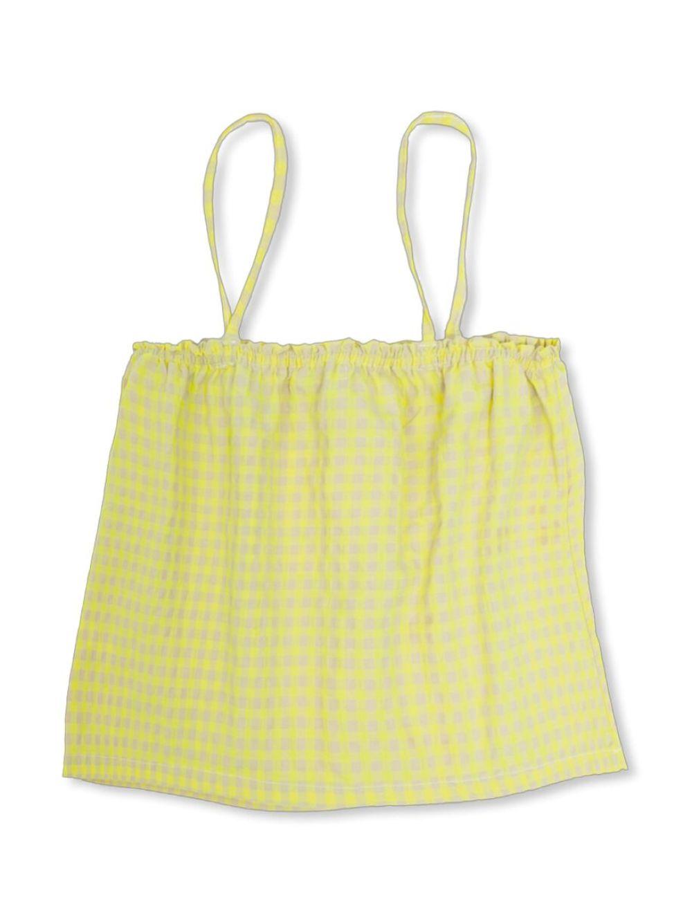 Top per bambina Bobo Choses giallo con motivo a quadri B125AC028 991 BOBO CHOSES 