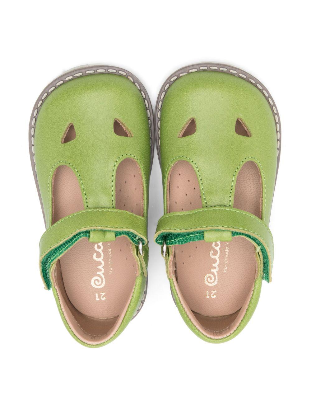 Scarpine per bambino Eli1957 verde con chiusura laterale a strappo 8865AJ YUCCA ElI 