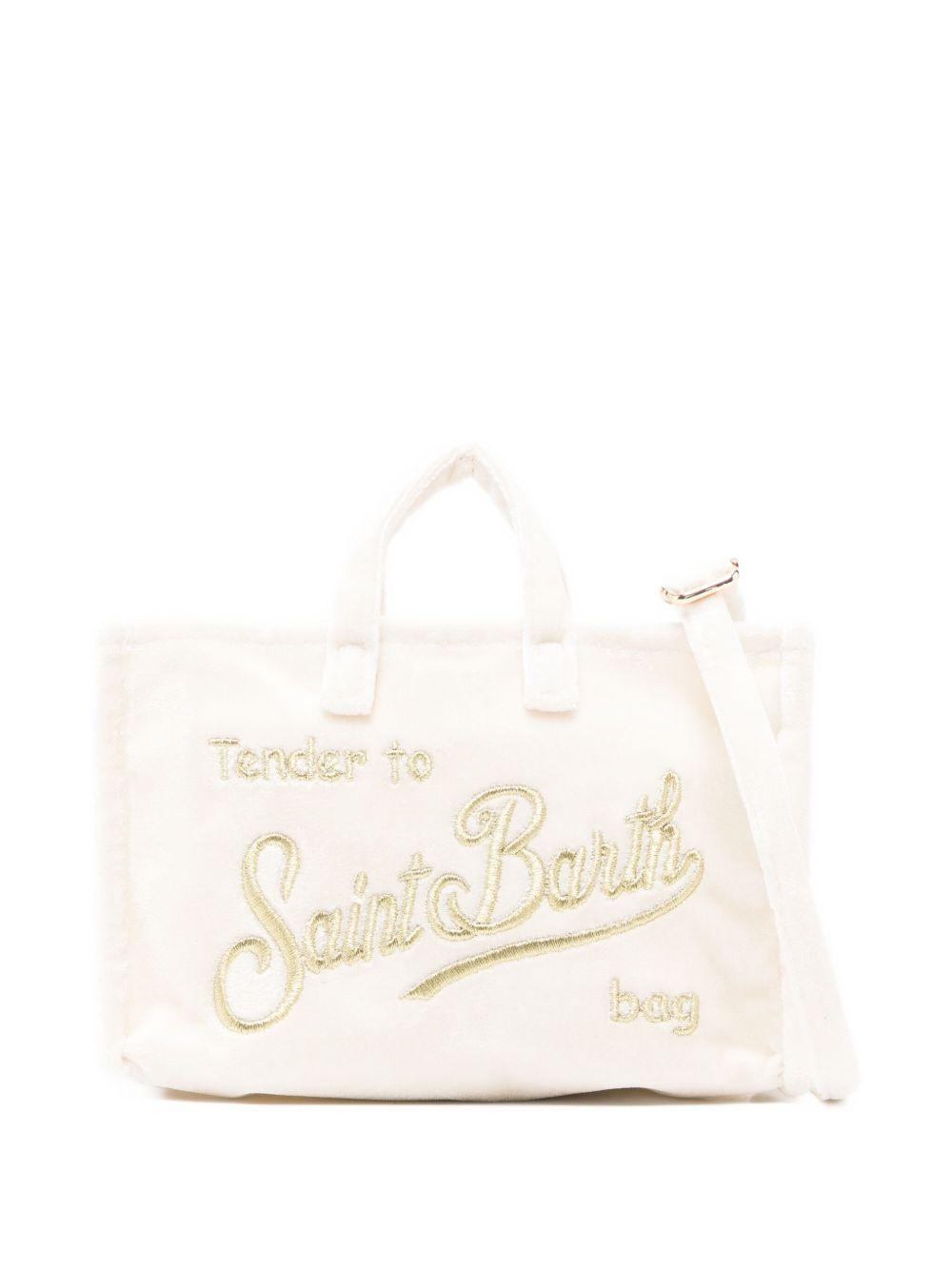 Phone Bag per bambina MC2 Saint Barth Kids bianco in velluto PHONE008 01346I MC2 ST. BARTH KIDS 