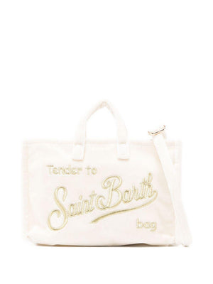 Phone Bag per bambina MC2 Saint Barth Kids bianco in velluto
