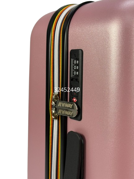 Trolley Eudoxieur per bambini K-Way Kids rosa con monogramma K-Way in rilievo tono su tono K81439W WDV K-WAY KIDS 