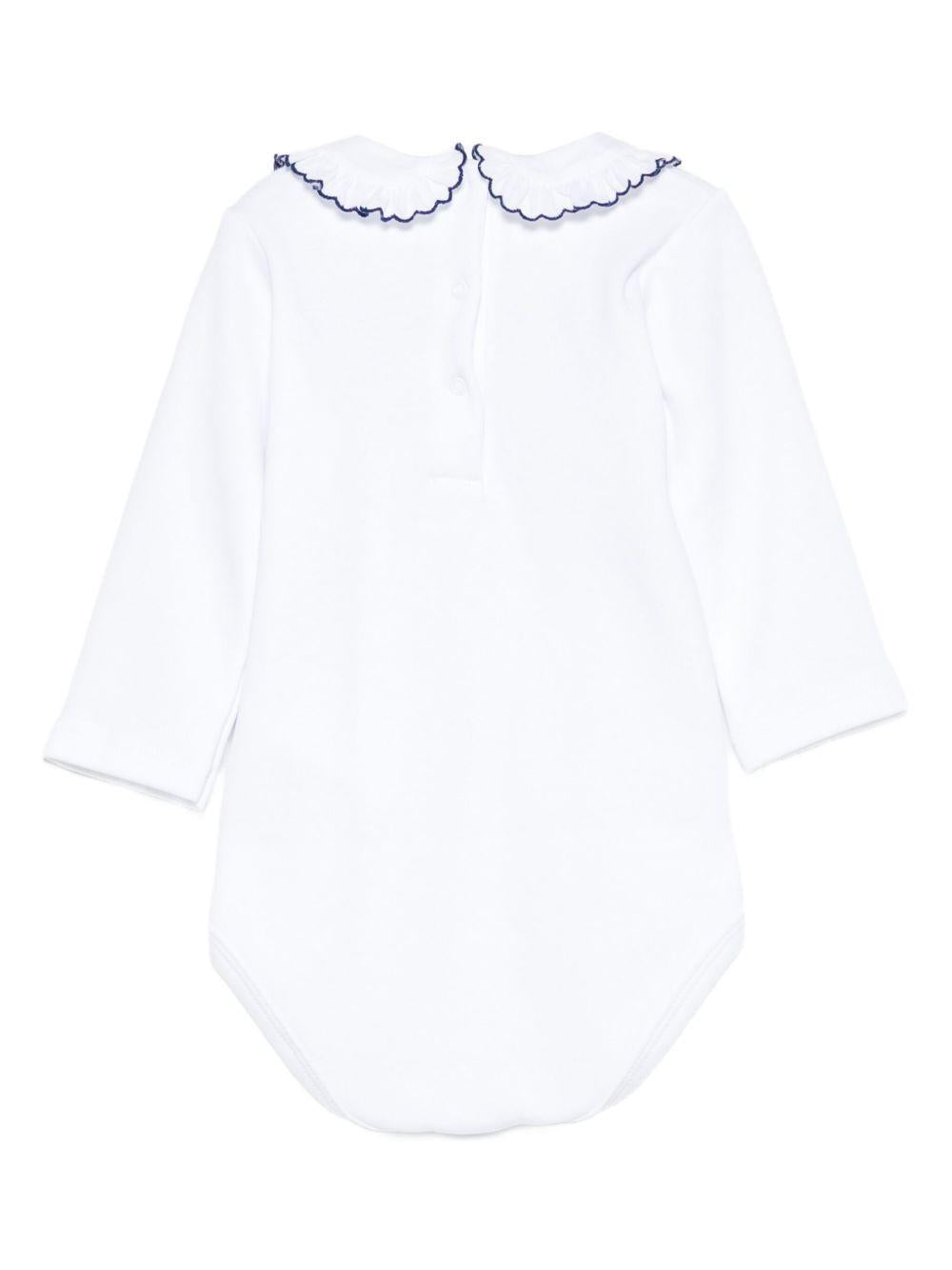 Tutina per neonata Mariella Ferrari bianco con rifiniture blu CMY23ML 093B MARIELLA FERRARI 
