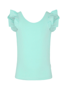 T-shirt per bambina Molo verde acquamarina a coste 2S25A106 5472 MOLO 