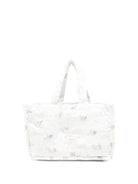 Borsa fasciatoio per neonati Avery Row bianco trapuntata con stampa grafica NCACOA COASTILINES AVERY ROW 