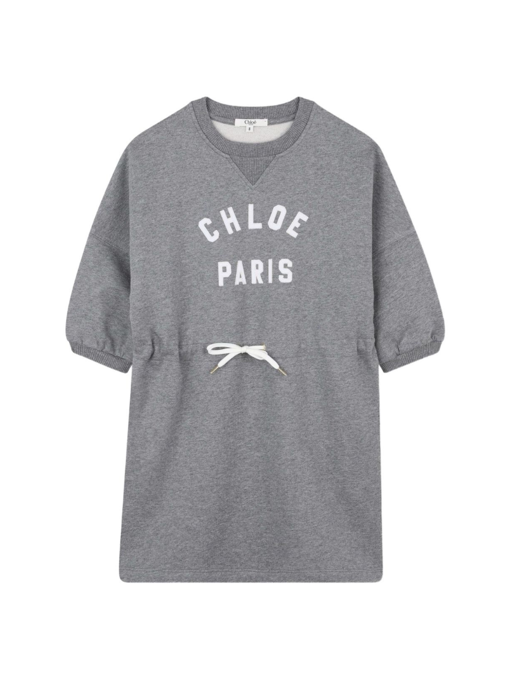 Abito per bambina Chloé Kids grigio con logo sul davanti C20617 A46 CHLOE' KIDS 