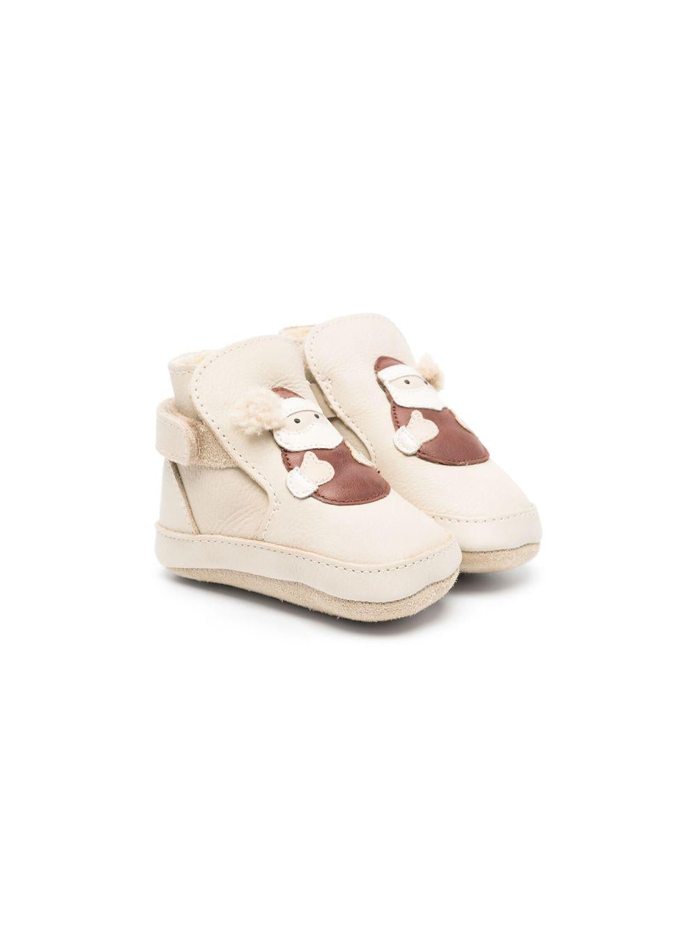 Stivali per neonato Donsje beige con Babbo Natale 1035704 PU007 DONSJE 