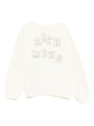 Felpa per bambina John Richmond Junior bianca con stampa logo RBA25122FE ICICLE JOHN RICHMOND JUNIOR 