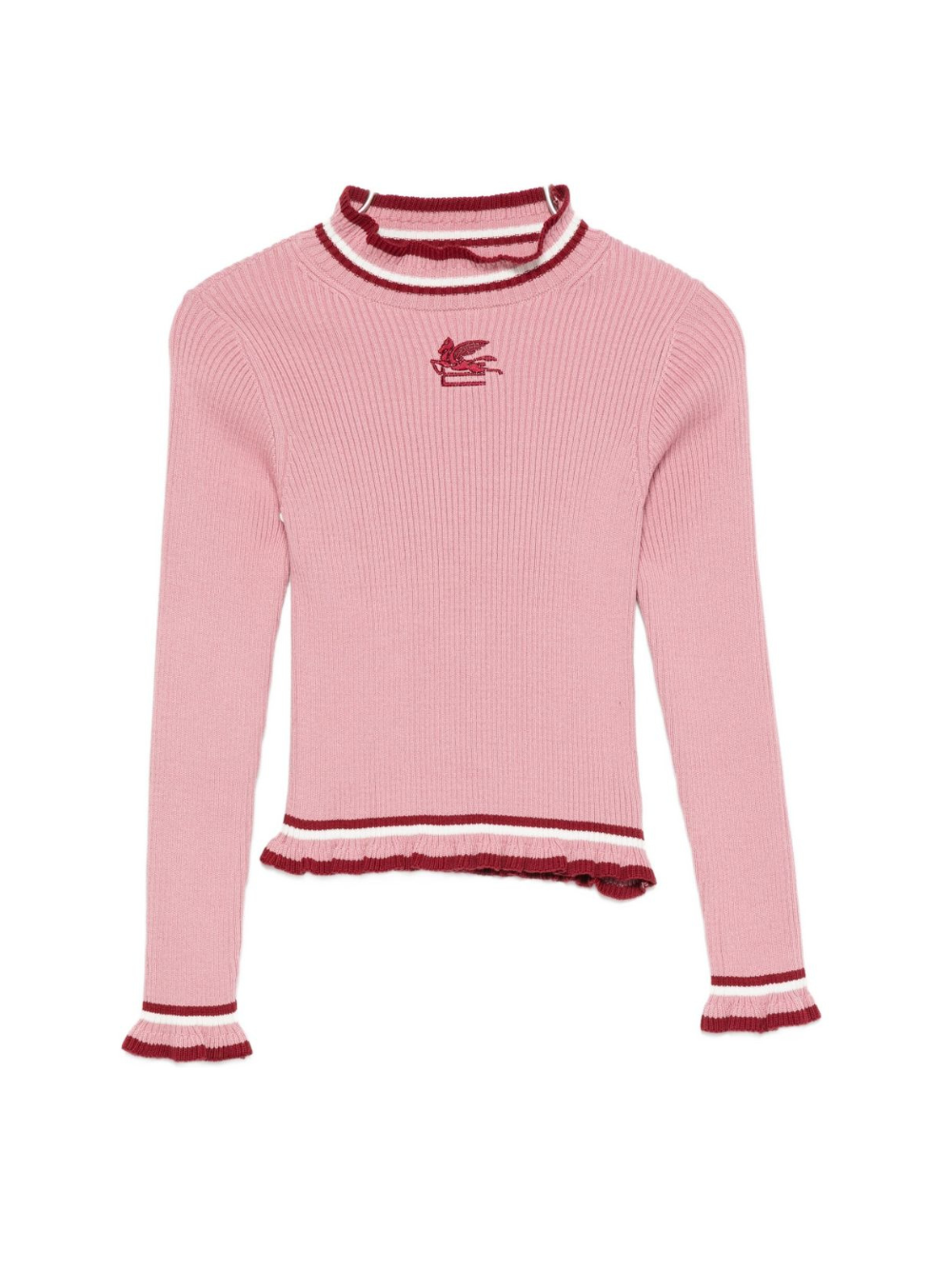 Maglione per bambina ETRO KIDS rosa con logo ricamato sul davanti GX9A10 Z1376 50R ETRO KIDS 