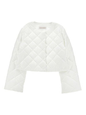 Monnalisa white quilted jacket for girls
