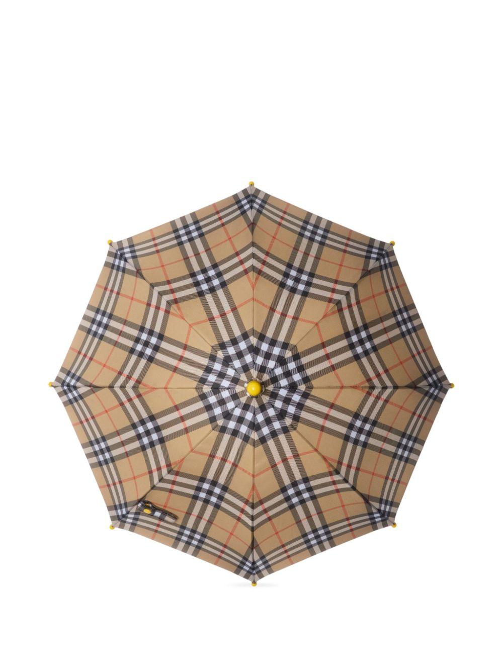 Ombrello per bambini Burberry Kids beige con motivo a quadri 8101178 B9368 BURBERRY KIDS 