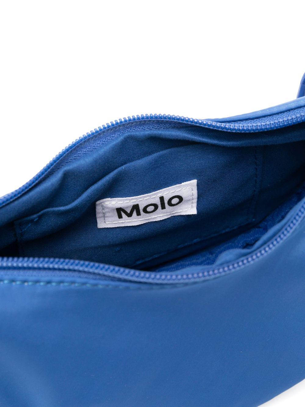Borsa a spalla per bambina Molo Crescent azzurro con chiusura superiore con zip 7S25V109 8767 MOLO 