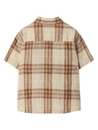 Camicia per bambino Burberry Kids beige con motivo a quadri 8100045 C1737 BURBERRY KIDS 