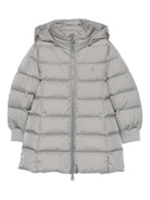 Giubbino per bambina Herno Kids grigio imbottito con cappuccio PI000186G12004Z 9410 HERNO KIDS 
