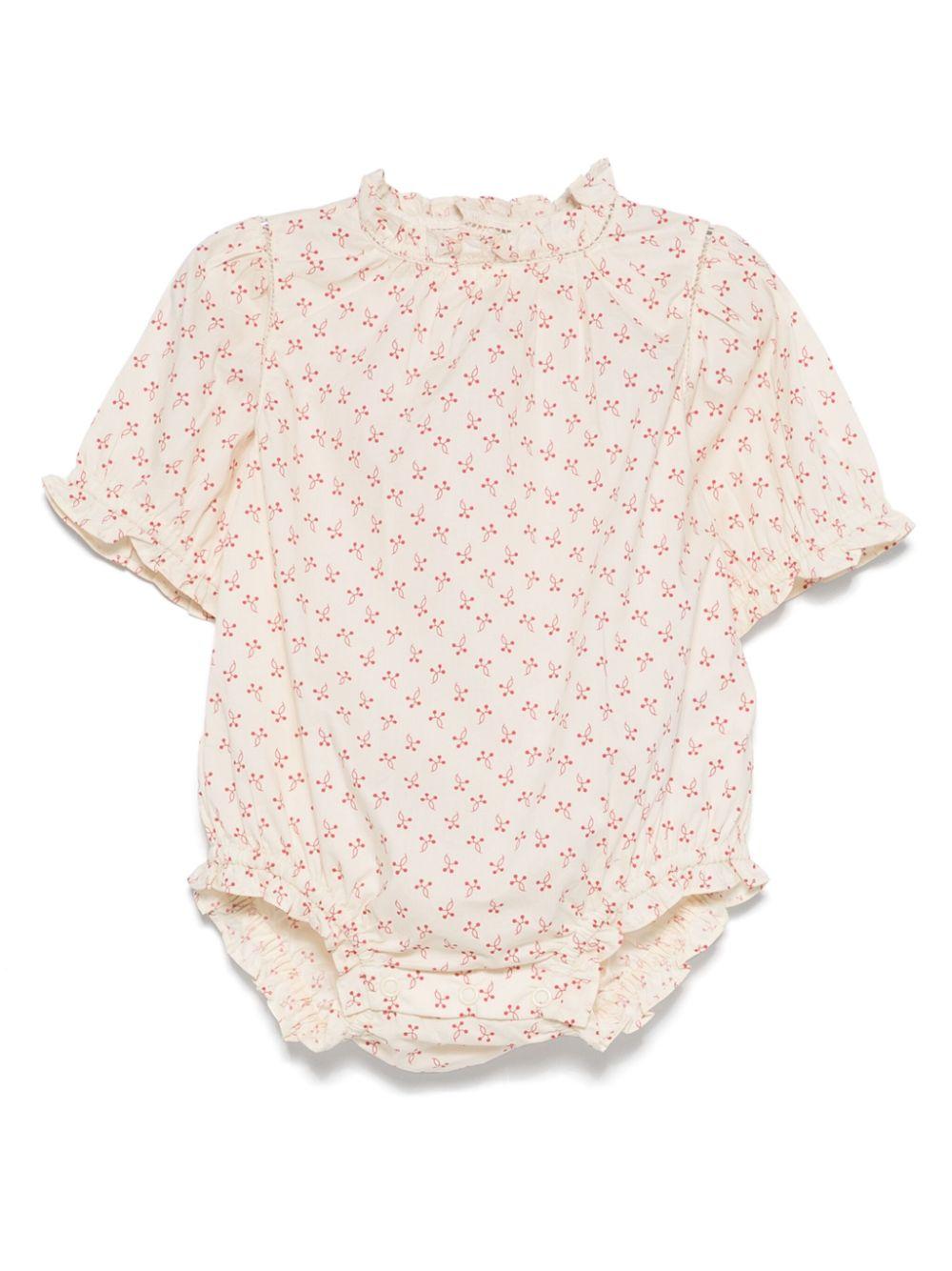 Body Evie per neonata Bonpoint beige con finiture arricciate C05NOVW00001 651 BONPOINT 